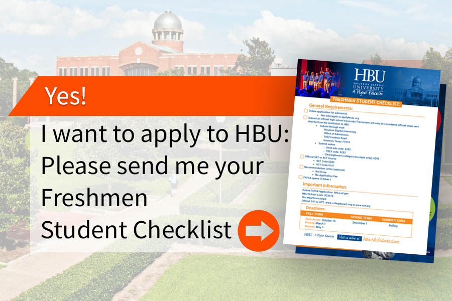 Apply to HBU now for Fall 2019.